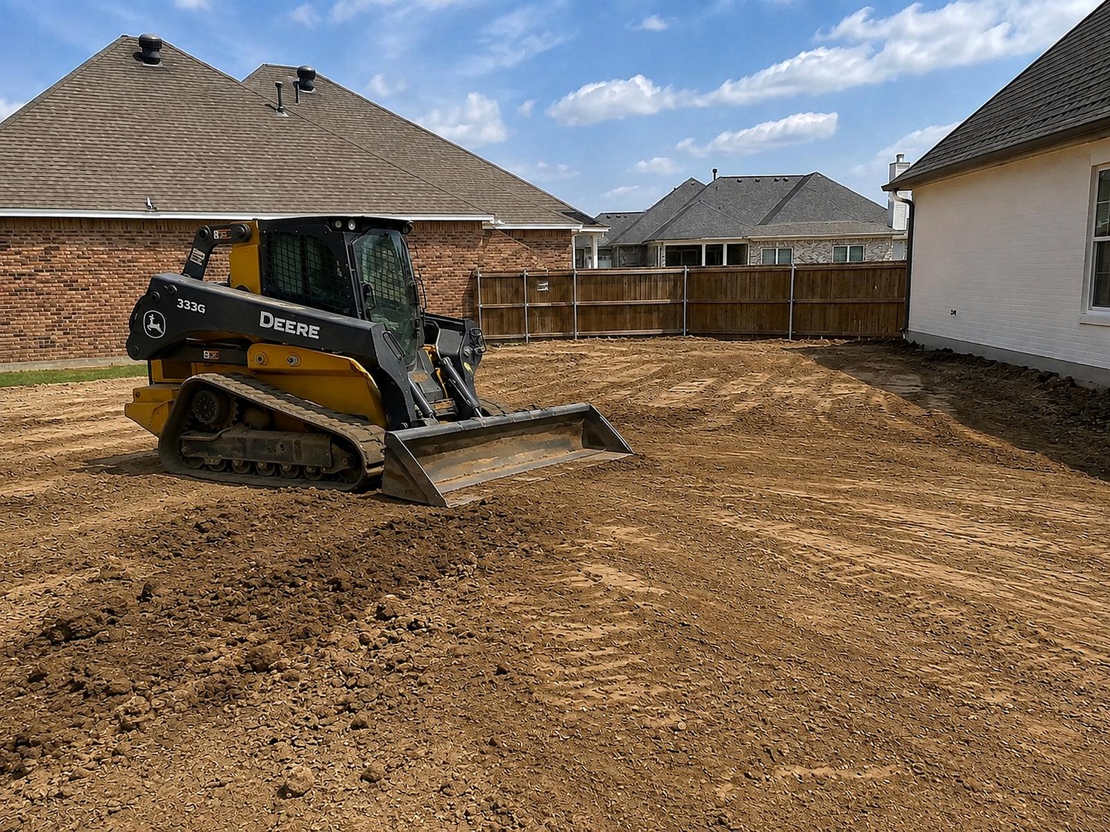 JW Contracting finish grading a residential property